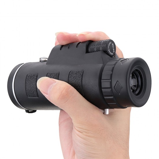 40X60 Monocular Optical HD Lens Telescope + Tripod + Mobile Phone Clip Handheld Night Vision Monocular for Hunting Camping