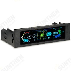 5.25inch Color Display Drive Bay PC Computer CPU Cooling LCD Front Panel Temperature Controller Fan Speed Control for Desktop 5.25inch Color Display Drive Bay PC Computer CPU Cooling LCD Front Panel Temperature Controller Fan Speed Control for Desktop