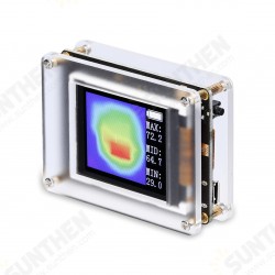 AMG8833 Portable 8*8 0~80℃ Infrared Thermal Imager with 1.8 Inch TFT Screen Infrared Temperature Sensor Temperature Test Tool AMG8833 Portable 8*8 0~80℃ Infrared Thermal Imager with 1.8 Inch TFT Screen Infrared Temperature Sensor Temperature Test Tool