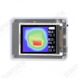 AMG8833 Portable 8*8 0~80℃ Infrared Thermal Imager with 1.8 Inch TFT Screen Infrared Temperature Sensor Temperature Test Tool AMG8833 Portable 8*8 0~80℃ Infrared Thermal Imager with 1.8 Inch TFT Screen Infrared Temperature Sensor Temperature Test Tool