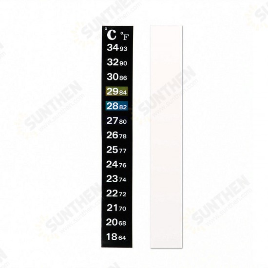 AT-003 10-36°C Thermometer Liquid Crystal Color Temperature Waterproof Temperature Measurement Tool