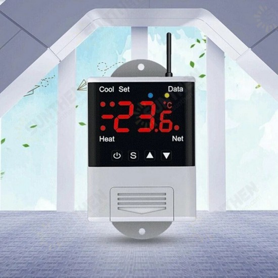 DTC-1201 AC 110-230V WiFi LCD Display Digital Thermostat NTC Sensor Temperature Controller for Heating Cooling DTC-1201 AC 110-230V WiFi LCD Display Digital Thermostat NTC Sensor Temperature Controller for Heating Cooling