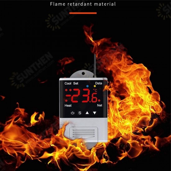 DTC-1201 AC 110-230V WiFi LCD Display Digital Thermostat NTC Sensor Temperature Controller for Heating Cooling DTC-1201 AC 110-230V WiFi LCD Display Digital Thermostat NTC Sensor Temperature Controller for Heating Cooling