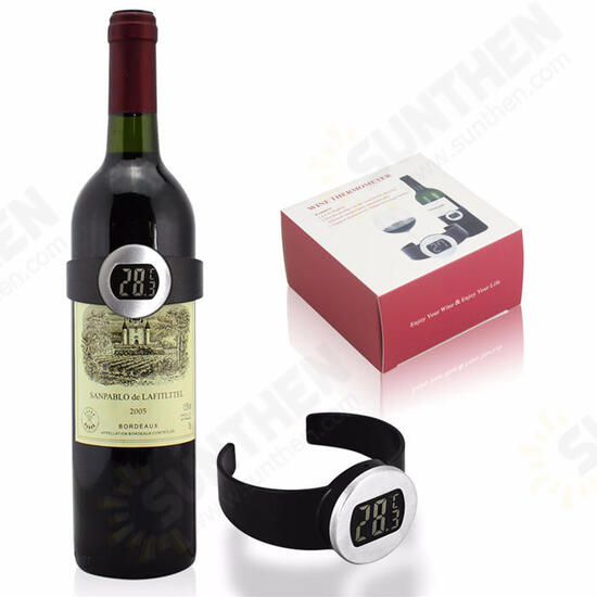 Digital Temperature Watch Heating Thermometer Home Brewing Tools for Wine Bottle