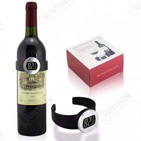 Digital Temperature Watch Heating Thermometer Home Brewing Tools for Wine Bottle