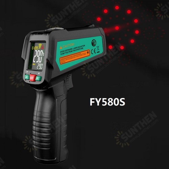 -50~580℃ Non-Contact Infrared Digital Thermometer Laser Handheld IR Temperature Meter With K Type Thermocouple