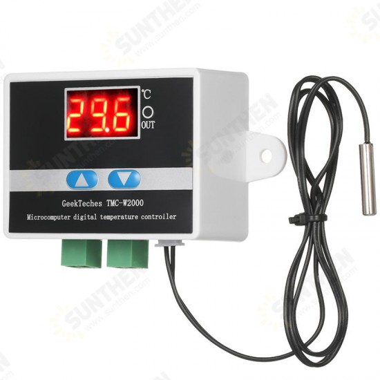 TMC-W2000 AC110-220V 1500W LCD Digital Thermostat Thermometer Temperature Meter Thermoregulator + Waterproof Sensor Probe