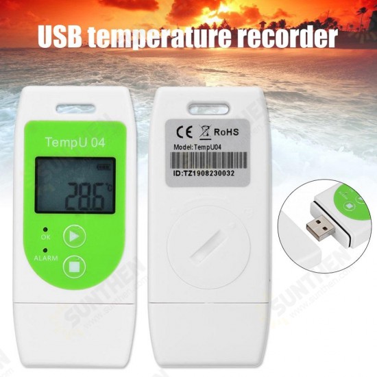 High Precision USB Temperature Logger Recorder Temperature Humidity Data Reusable Recording PDF CSV PI669