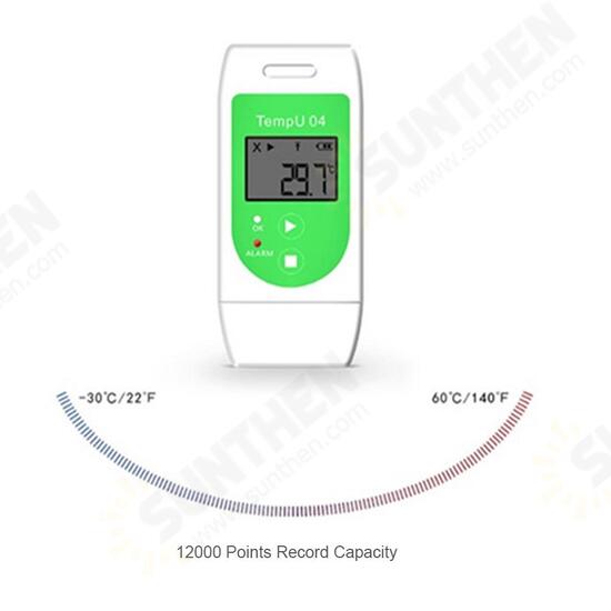 High Precision USB Temperature Logger Recorder Temperature Humidity Data Reusable Recording PDF CSV PI669