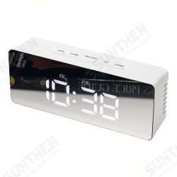 LED Alarm Clock Make-Up Mirror & Night Light Table Clock with Digital Thermometer LED Alarm Clock Make-Up Mirror & Night Light Table Clock with Digital Thermometer
