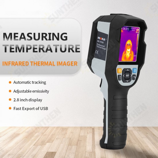 R03B 2.8inch Infrared Thermal Imaging Camera Automatic Temperature Measurement Digital Thermal Imager 30~45℃ 160x120 IR Image Resolution R03B 2.8inch Infrared Thermal Imaging Camera Automatic Temperature Measurement Digital Thermal Imager 30~45℃ 160x120 IR Image Resolution