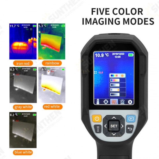 R03B 2.8inch Infrared Thermal Imaging Camera Automatic Temperature Measurement Digital Thermal Imager 30~45℃ 160x120 IR Image Resolution R03B 2.8inch Infrared Thermal Imaging Camera Automatic Temperature Measurement Digital Thermal Imager 30~45℃ 160x120 IR Image Resolution