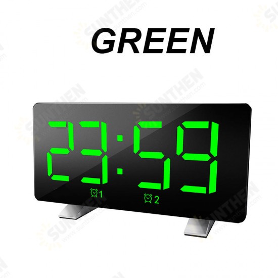 Mirror Digital Display LED Snooze Alarm Clock USB Time Night Mode Clock Mirror Digital Display LED Snooze Alarm Clock USB Time Night Mode Clock