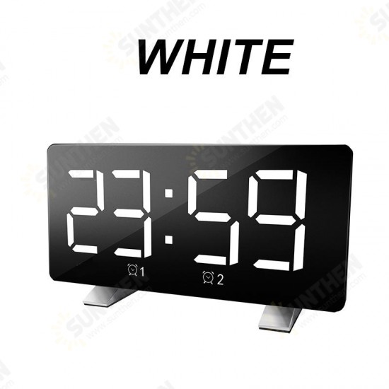 Mirror Digital Display LED Snooze Alarm Clock USB Time Night Mode Clock Mirror Digital Display LED Snooze Alarm Clock USB Time Night Mode Clock