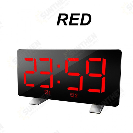 Mirror Digital Display LED Snooze Alarm Clock USB Time Night Mode Clock Mirror Digital Display LED Snooze Alarm Clock USB Time Night Mode Clock