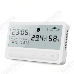 Multifunction Chargeable Thermometer Hygrometer Automatic Electronic Temperature Humidity Monitor Alarm Clock Large LCD Screen Multifunction Chargeable Thermometer Hygrometer Automatic Electronic Temperature Humidity Monitor Alarm Clock Large LCD Screen