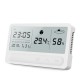 Multifunction Chargeable Thermometer Hygrometer Automatic Electronic Temperature Humidity Monitor Alarm Clock Large LCD Screen