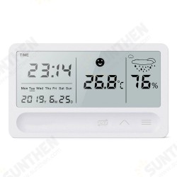 Multifunction Chargeable Thermometer Hygrometer Automatic Electronic Temperature Humidity Monitor Alarm Clock Large LCD Screen Multifunction Chargeable Thermometer Hygrometer Automatic Electronic Temperature Humidity Monitor Alarm Clock Large LCD Screen