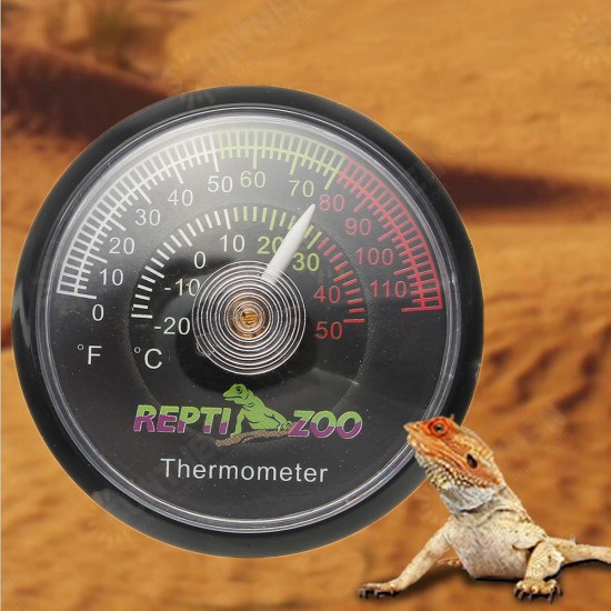 Tortoise Vivarium Terrarium Temperature Meter Thermometer with Colour Codes