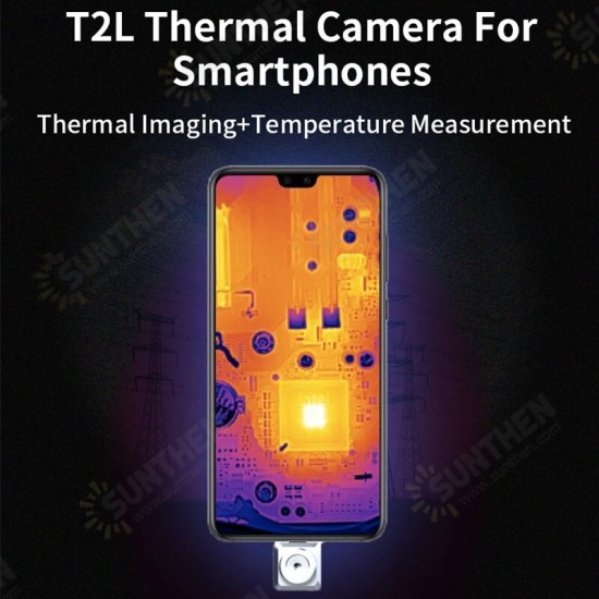 T2L Thermal Imager 256x192 Camera Infrared Thermometer Imager Industrial Detection Imaging Camera for Mobile Phone Android