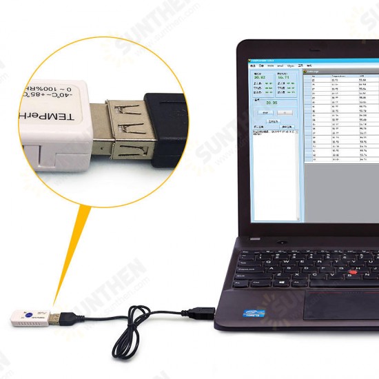 USB Thermometer Hygrometer -40~+85℃ Hid Remote Temperature Humidity Recorder PC Sensor USB Port Adapter