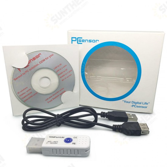 USB Thermometer Hygrometer -40~+85℃ Hid Remote Temperature Humidity Recorder PC Sensor USB Port Adapter