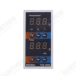 THE-2000 0~400℃ Intelligent Digital Display Temperature Time Controller for Hot Stamping Machine Oven K Type Thermocouple Relay Output THE-2000 0~400℃ Intelligent Digital Display Temperature Time Controller for Hot Stamping Machine Oven K Type Thermocouple Relay Output