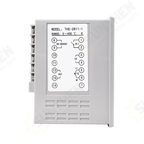 THE-2000 0~400℃ Intelligent Digital Display Temperature Time Controller for Hot Stamping Machine Oven K Type Thermocouple Relay Output