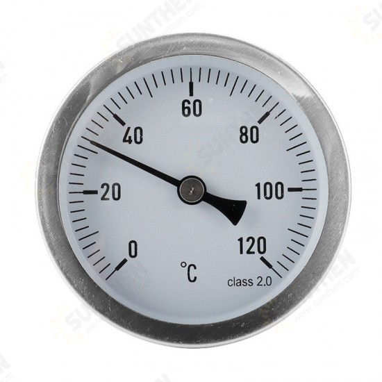 TS-W51 0~120°C Bimetal Grill Thermometer Stainless Steel Oven Grill Temperature Measuring Instrument TS-W51 0~120°C Bimetal Grill Thermometer Stainless Steel Oven Grill Temperature Measuring Instrument