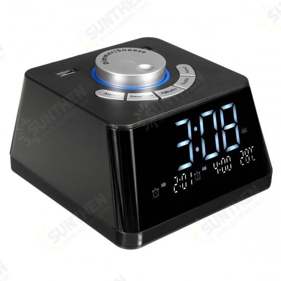 USB2.0 Five-level Dimming Radio Multi-function Electronic Digital Alarm Clock