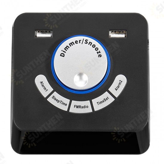 USB2.0 Five-level Dimming Radio Multi-function Electronic Digital Alarm Clock