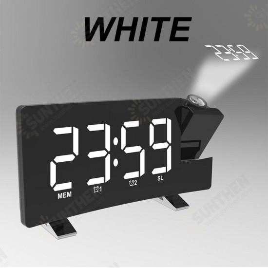 Wake-up Light Digital Projection Alarm Clock Loud LED FM Radio Snooze Sleep