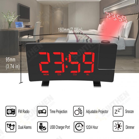 Wake-up Light Digital Projection Alarm Clock Loud LED FM Radio Snooze Sleep Wake-up Light Digital Projection Alarm Clock Loud LED FM Radio Snooze Sleep