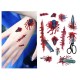 10pcs Temporary Horror Wounds Bloody Scar Halloween Terror Tattoo Sticker