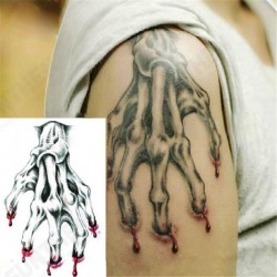 1pcs Halloween Broken Arm Terror Tattoo Temporary Waterproof Sticker 1pcs Halloween Broken Arm Terror Tattoo Temporary Waterproof Sticker