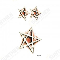 5Pcs Halloween Tattoo Stickers Make Up Mysterious Five Pointed Star Puncture 5Pcs Halloween Tattoo Stickers Make Up Mysterious Five Pointed Star Puncture
