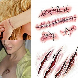 Halloween Horror Fidelity Blood Scarring Tattoo Paste Personality Halloween Horror Fidelity Blood Scarring Tattoo Paste Personality
