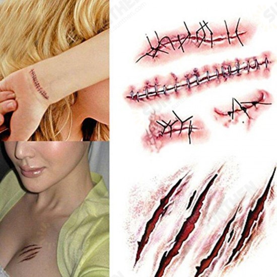 Halloween Horror Fidelity Blood Scarring Tattoo Paste Personality