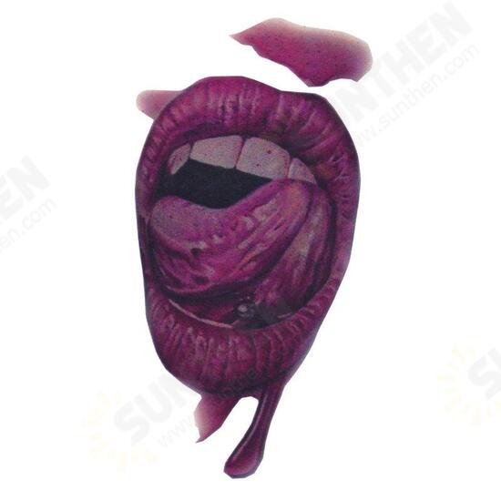 Halloween Red lips Make Up Tattoo Stickers The Ultimate Temptation