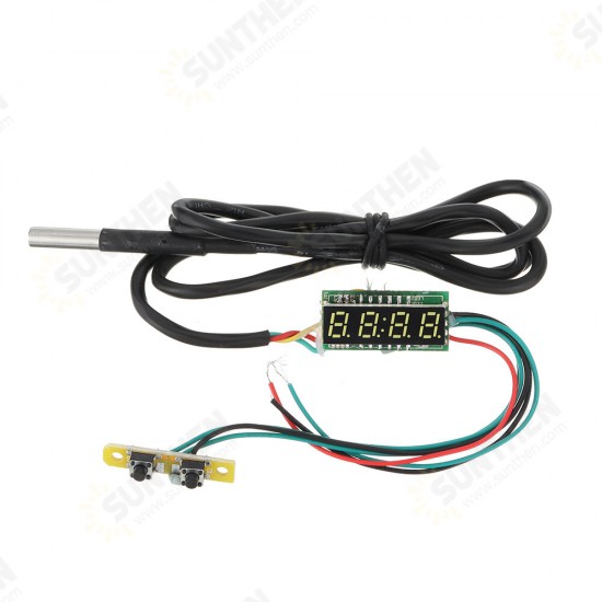 0.28 Inch 3-in-1 Time + Temperature + Voltage Display DC7-30V Voltmeter Electronic Watch Clock Digital Tube