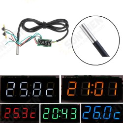 0.28 Inch 3-in-1 Time + Temperature + Voltage Display DC7-30V Voltmeter Electronic Watch Clock Digital Tube 0.28 Inch 3-in-1 Time + Temperature + Voltage Display DC7-30V Voltmeter Electronic Watch Clock Digital Tube