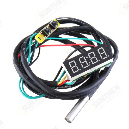 0.36 Inch 3-in-1 Time + Temperature + Voltage Display DC7-30V Voltmeter Electronic Watch Clock Digital Tube