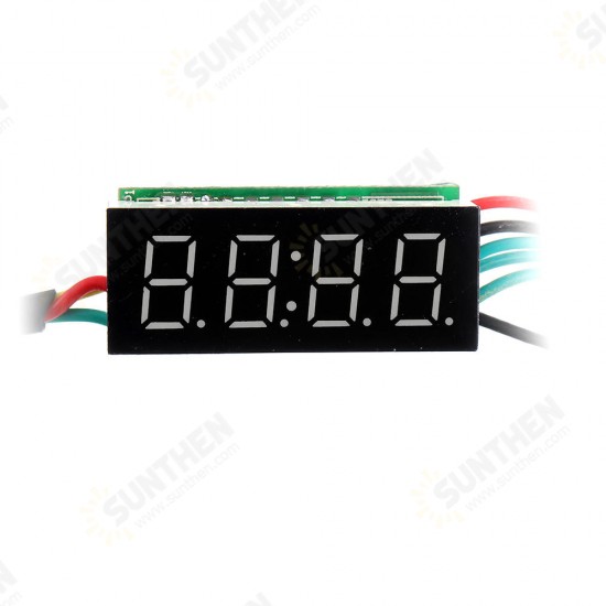 0.36 Inch 3-in-1 Time + Temperature + Voltage Display DC7-30V Voltmeter Electronic Watch Clock Digital Tube