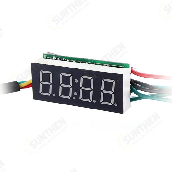 0.36 Inch 3-in-1 Time + Temperature + Voltage Display DC7-30V Voltmeter Electronic Watch Clock Digital Tube