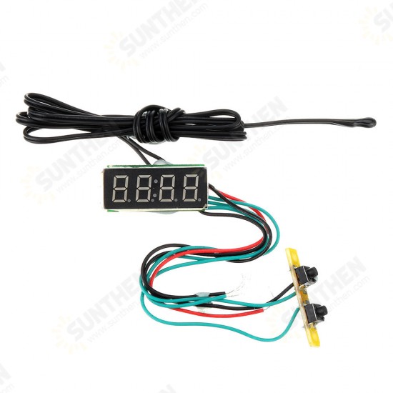 0.36 Inch 3-in-1 Time + Temperature + Voltage Meter Display with NTC DC7-30V Voltmeter Electronic Watch Clock Digital Tube