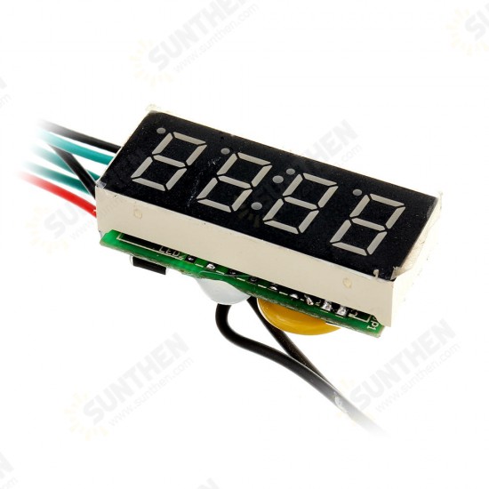 0.36 Inch 3-in-1 Time + Temperature + Voltage Meter Display with NTC DC7-30V Voltmeter Electronic Watch Clock Digital Tube