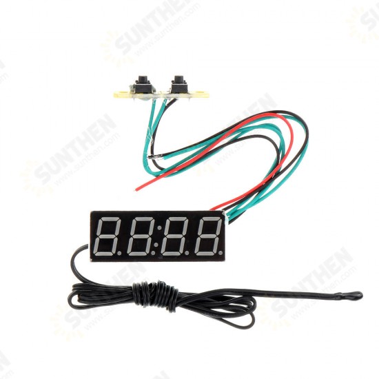 0.36 Inch 3-in-1 Time + Temperature + Voltage Meter Display with NTC DC7-30V Voltmeter Electronic Watch Clock Digital Tube