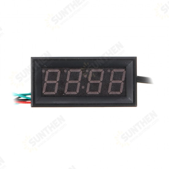 0.56 Inch 200V 3-in-1 Time + Temperature + Voltage Display with NTC DC7-30V Voltmeter Black Watch Clock Digital Tube