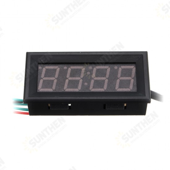 0.56 Inch 200V 3-in-1 Time + Temperature + Voltage Display with NTC DC7-30V Voltmeter Black Watch Clock Digital Tube