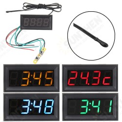 0.56 Inch 200V 3-in-1 Time + Temperature + Voltage Display with NTC DC7-30V Voltmeter Black Watch Clock Digital Tube 0.56 Inch 200V 3-in-1 Time + Temperature + Voltage Display with NTC DC7-30V Voltmeter Black Watch Clock Digital Tube